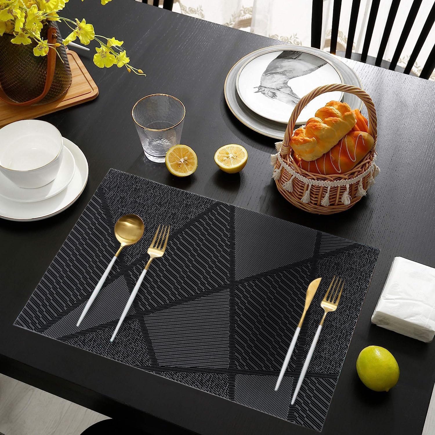 IPEA - sets de table - 45x30cm - lavable, antidérapant, résistant chaleur