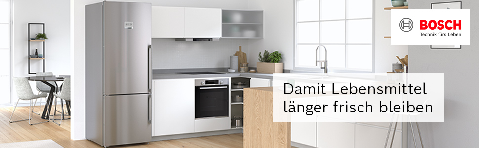 Le texte indique « länger frisch bleiben ». Série de panneaux montrant ce qui semble être un processus de stockage ou de conservation des aliments.