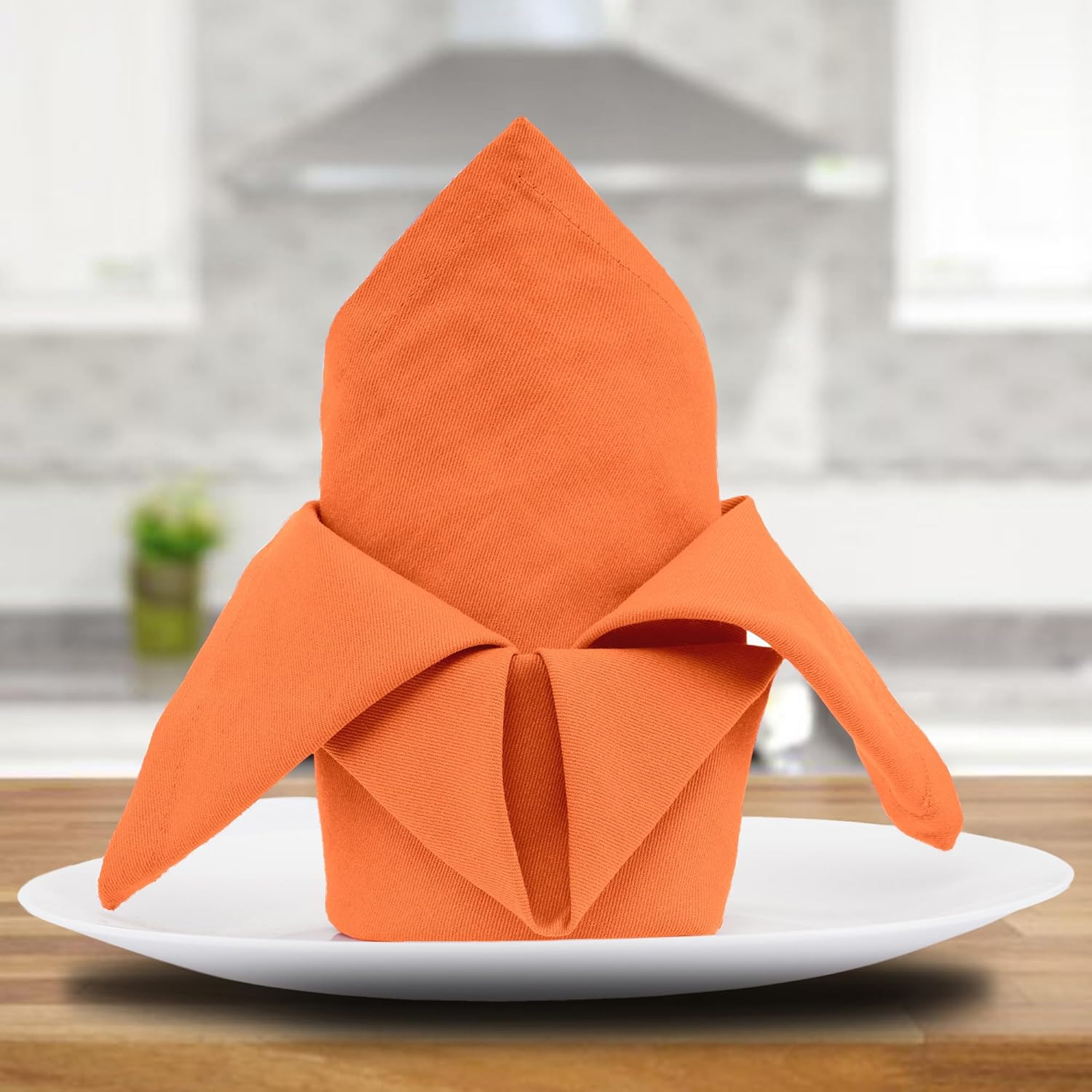 Sweet Needle - serviettes de table 45x45cm - coton épais, coins arrondis, lot de 12