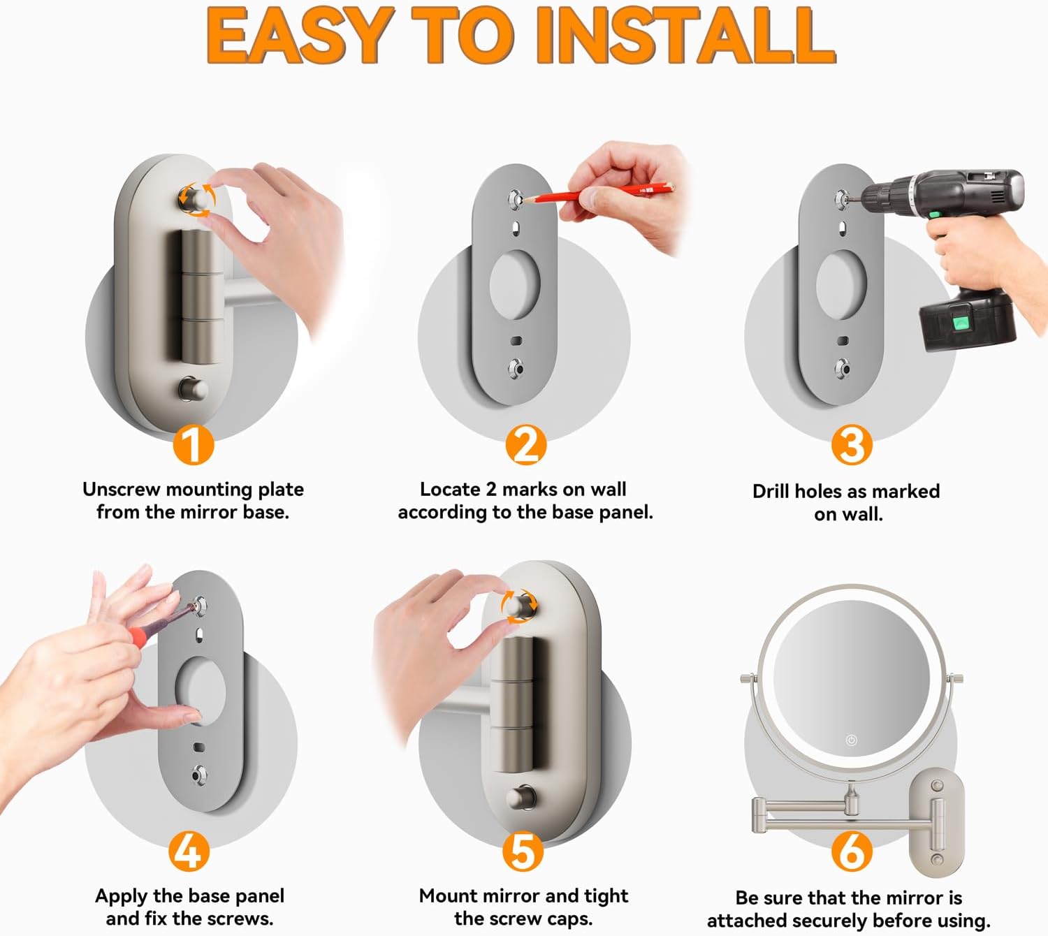 Auxmir - miroir mural 8