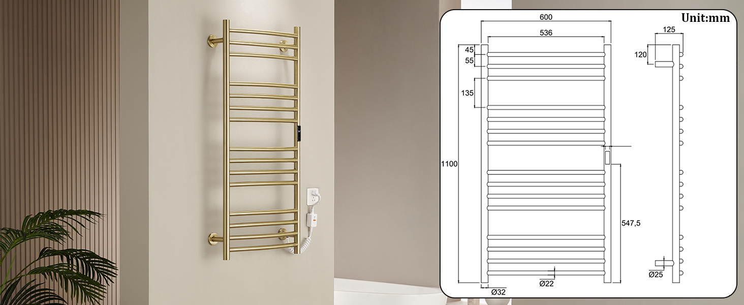 un porte-serviettes avec un porte-serviettes dessus