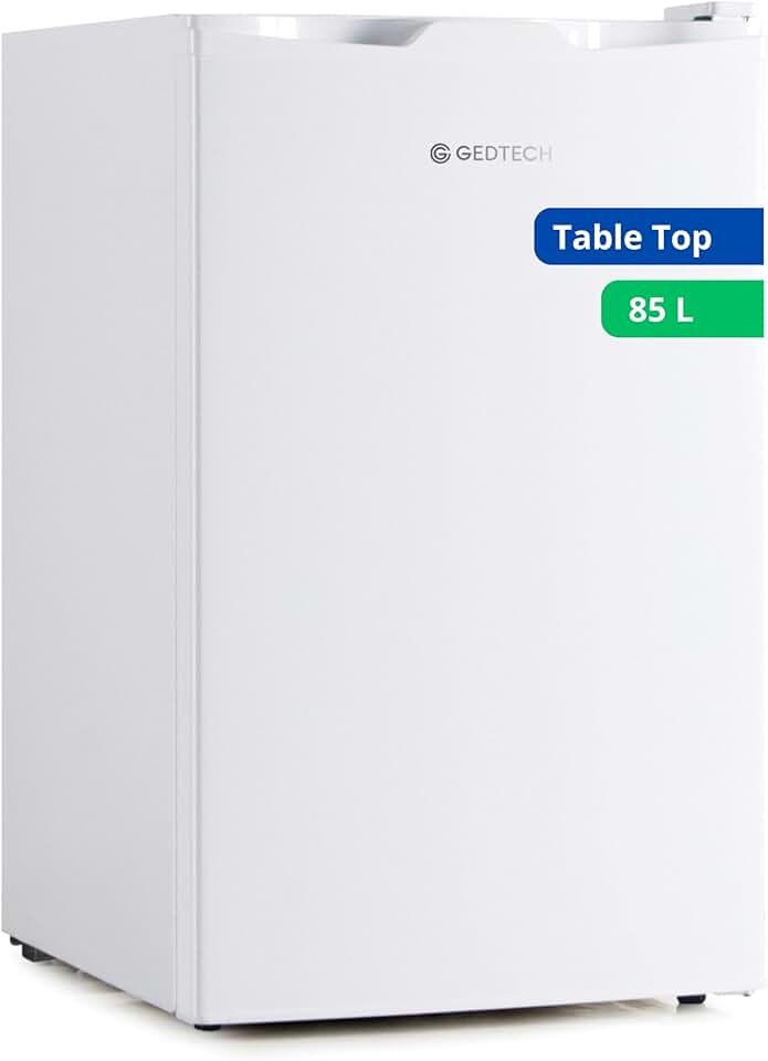 GEDTECH - Table Top 85L, blanc, réfrigérateur compact, GTOP93WH