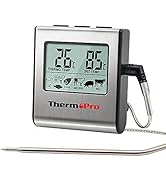 ThermoPro TP16 Thermometre Cuisine pour Viande Numérique avec Large Écran LCD pour Fumoir Four Cu...
