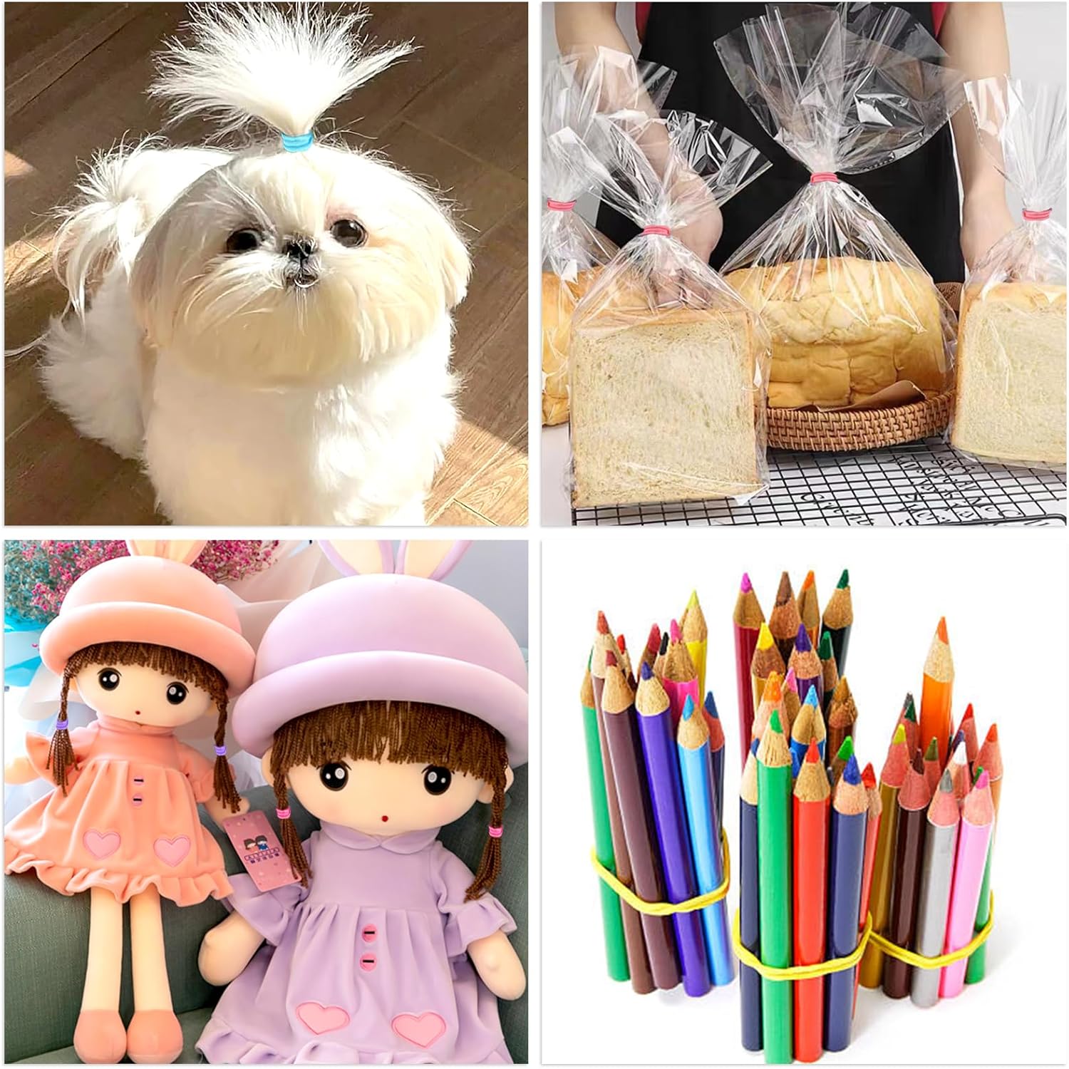 Elastiques à cheveux – lot 320 pièces, 2,5 cm, multicolore, enfants