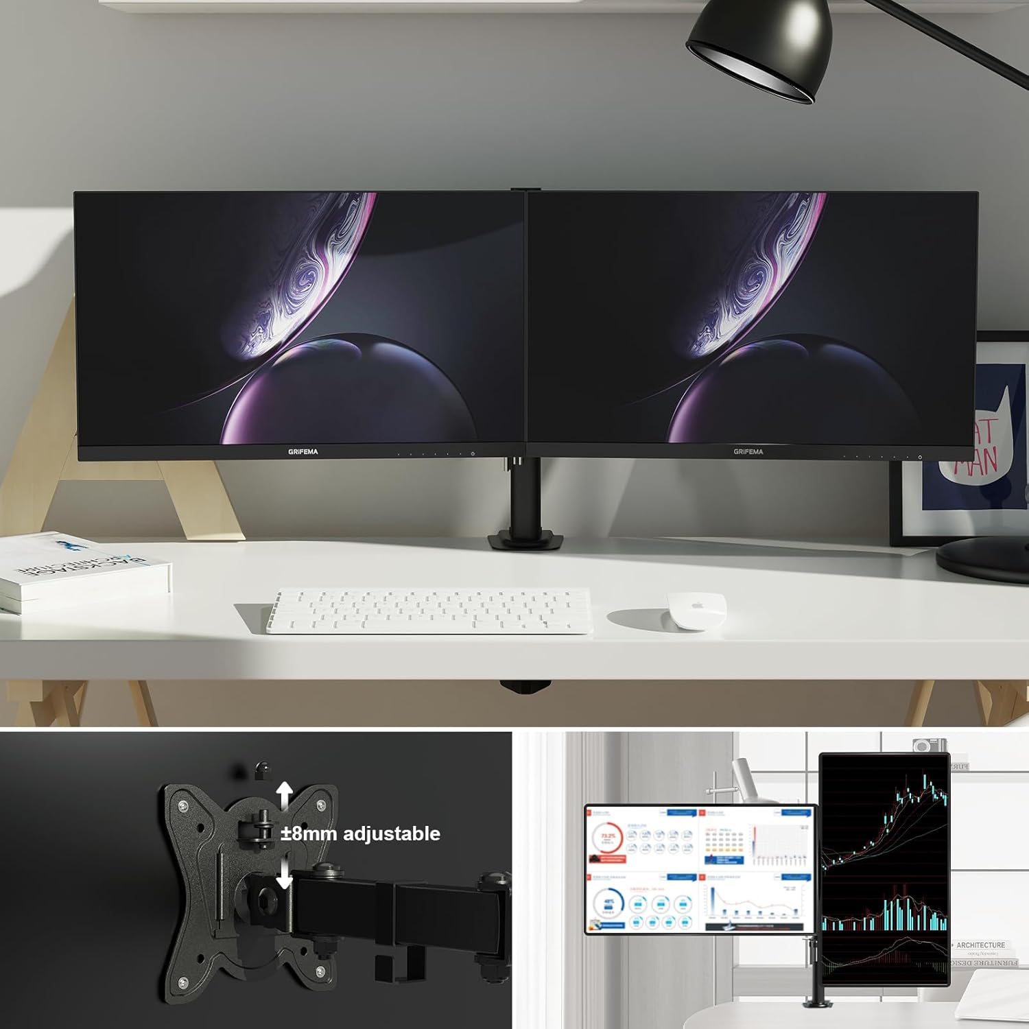 GRIFEMA - bras double écran 13-27