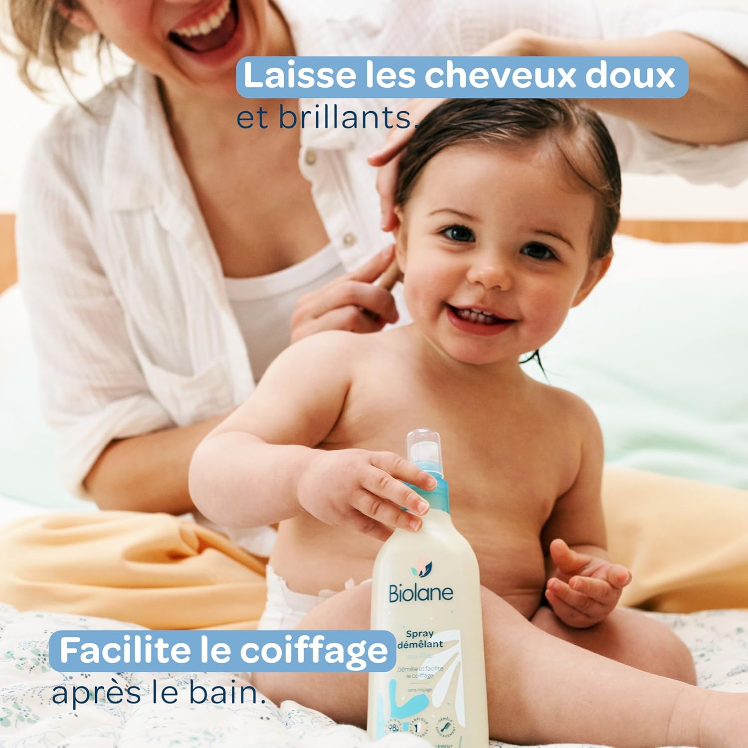 Biolane - spray démêlant bébé 200ml - sans rinçage - 98% naturel