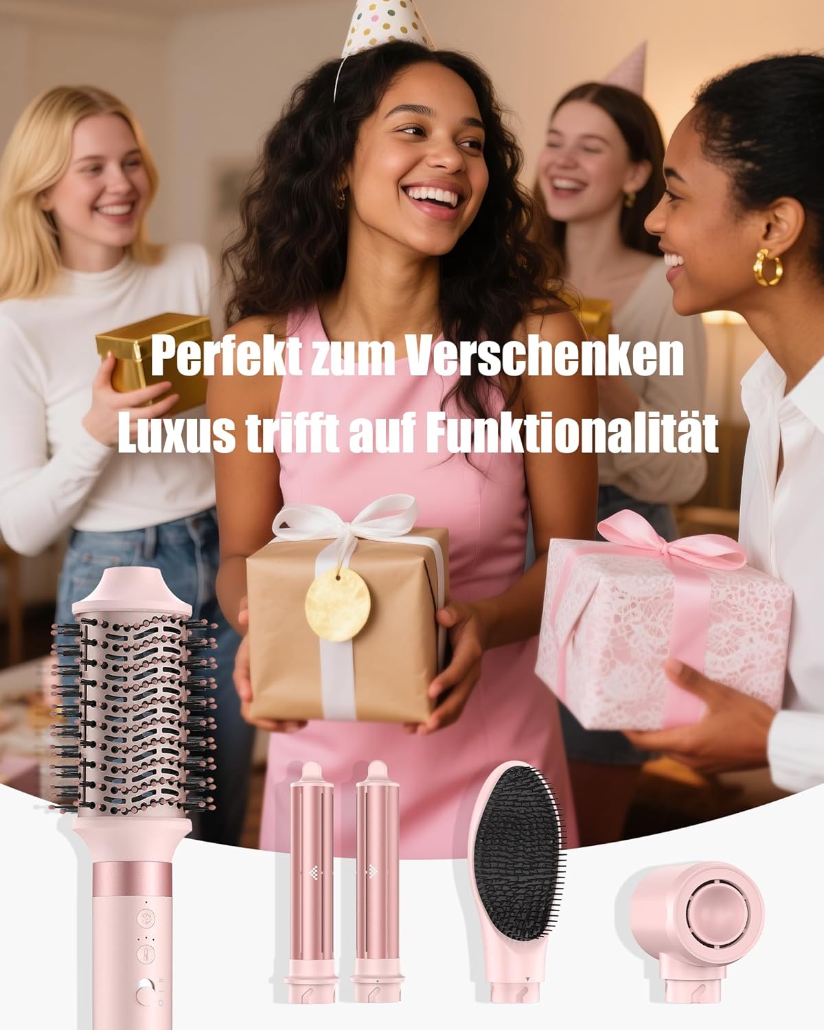 MESCOMB - Air Styler 5 en 1 - 110000 RPM - sèche, boucle, lisse, brosse, rangement