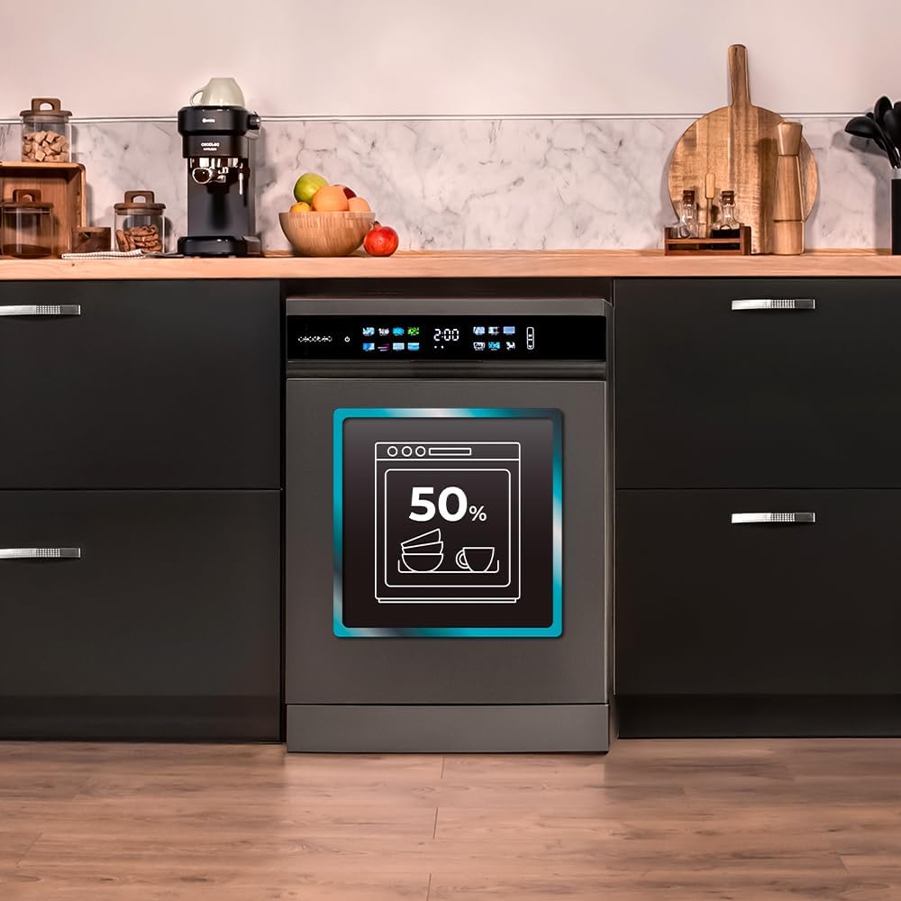 Cecotec - Bolero Aguazero (série 6210) - 60cm - 15 couverts, écran XXL, Dual Zone, Aquastop, AutoClean, 6210