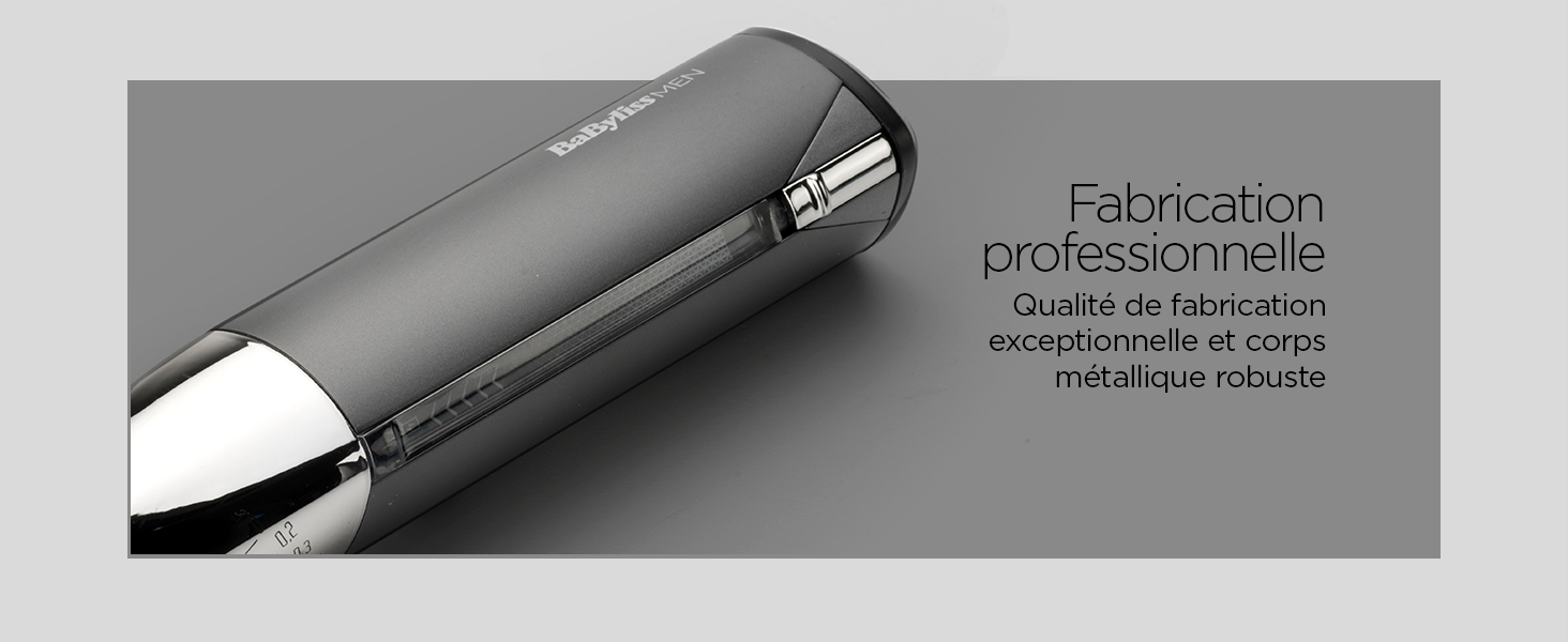 Tondeuse cheveux super-x Metal, E996E, BaByliss, lames en acier japonais, coupe facile, barbier