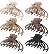 Lolalet 6 Grandes Pinces à Cheveux à Double Dents, Pince Crabe 12cm, Hair Claw Clip avec Couleur ...
