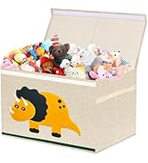 Veronly Grande boîte de rangement pliable avec couvercle et poignées 72 l