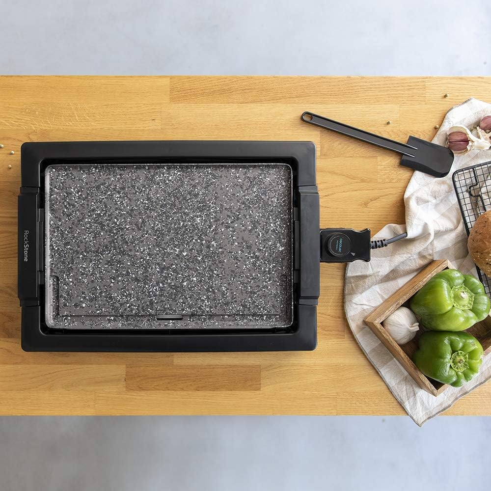 Cecotec - Tasty & Grill 2000 - inox, 2000W, antiadhésive, 5 niveaux, lavable - 3094