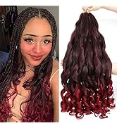 French Curly Braiding Hai Pre Stretched Braiding HairFrench Curly Hair Braiding Hair With Curly E...
