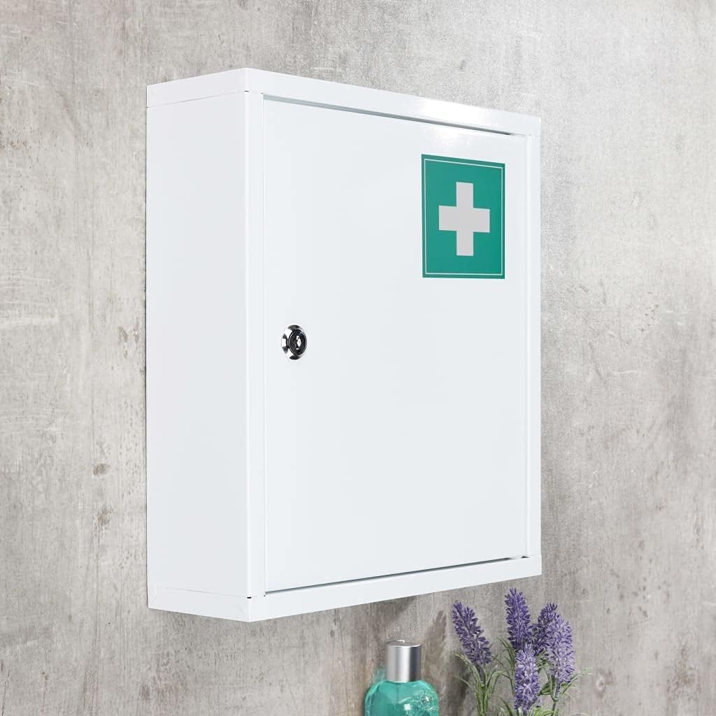 Bambelaa! - Armoire à pharmacie suspendue - 31,5x10x36cm - grande capacité, blanche