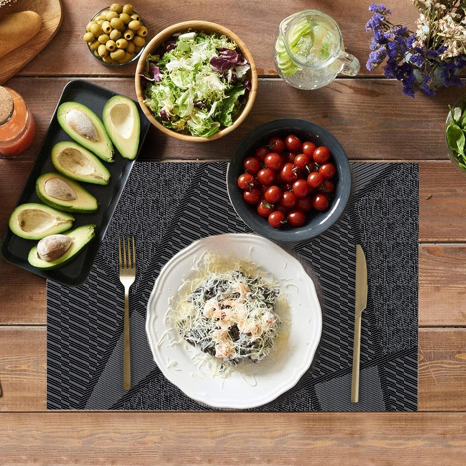 IPEA - sets de table - 45x30cm - lavable, antidérapant, résistant chaleur