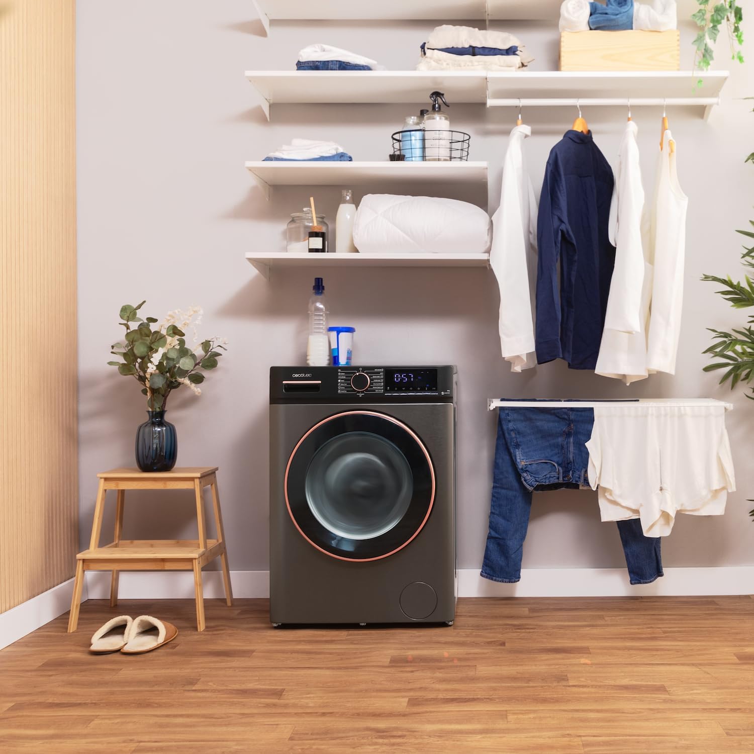 Cecotec - DressCode 10610 Inverter - 10kg - 1400 RPM, Steam Max, 15 programmes, OnSmart, Stop&Go, Drum Clean