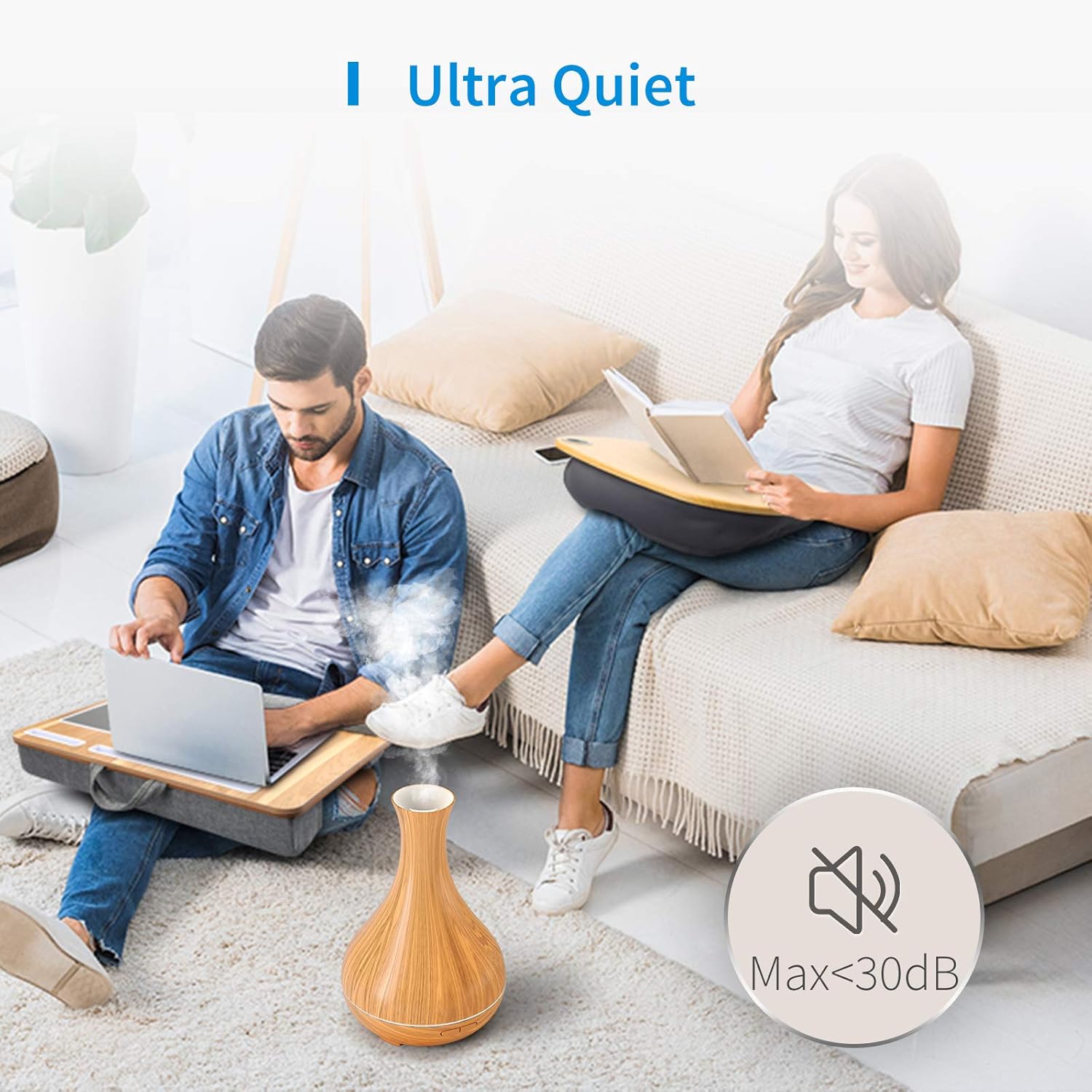 Diffuseur d'huiles essentielles WiFi - lumière LED RGB - contrôle vocal et à distance