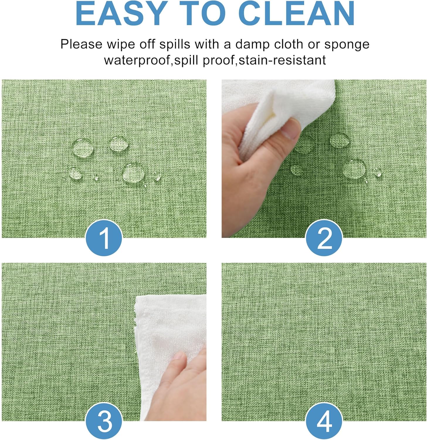 DWCN - nappe aspect lin - 110x140cm, lavable et imperméable