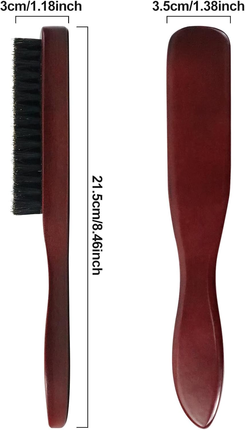 Brosse à cheveux en poils de sanglier - Brosse plaquante - Pour femmes et hommes - Idéale cheveux et barbe