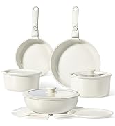 GiPP Lot de 15 poêles et casseroles avec revêtement céramique antiadhésif