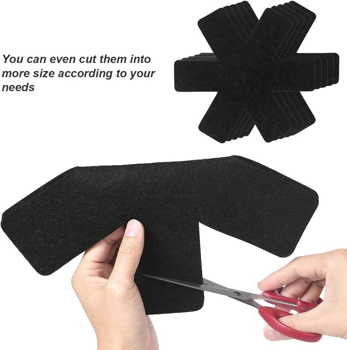 flintronic - Protection Casseroles et Poêles - 38 cm - 8 pièces, protège-surfaces premium