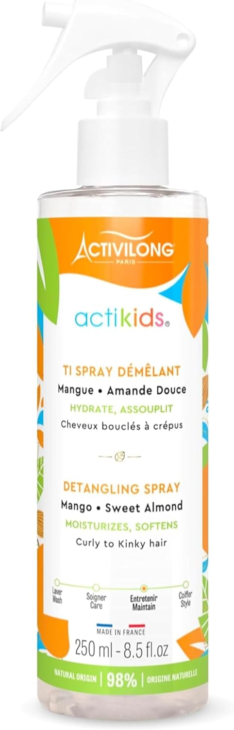 ACTIVILONG - Ti Spray Démêlant enfant 250ml - vegan, cheveux bouclés, 98% naturel