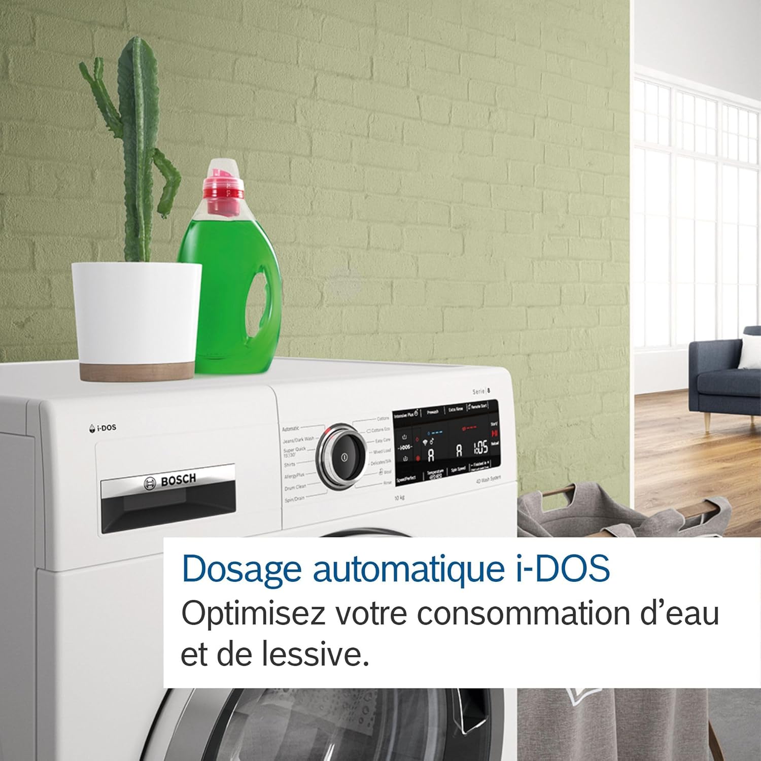 Bosch - lave-linge Série 8, 9 kg, 1400 tr/min, blanc - WGB244A2FR