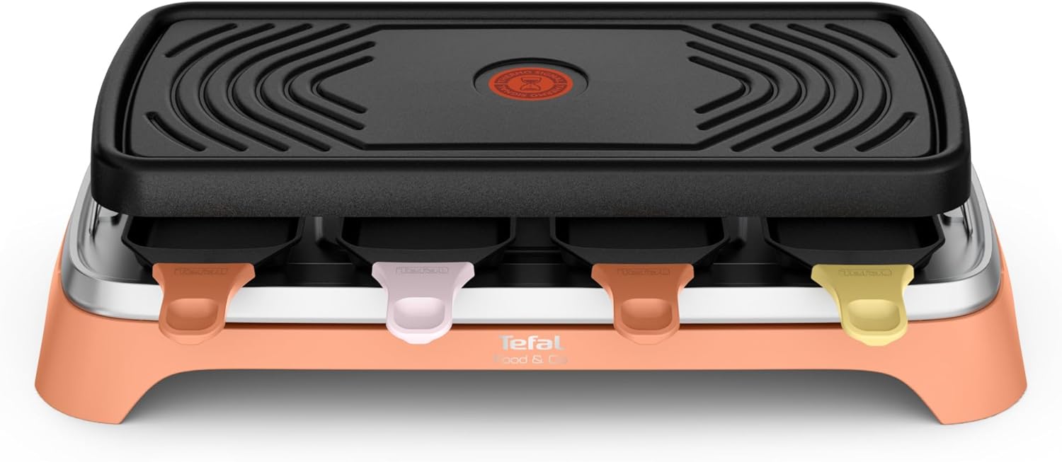Tefal - Food & Co série - 8 pers - raclette multifonction intérieur/extérieur - RE650J10