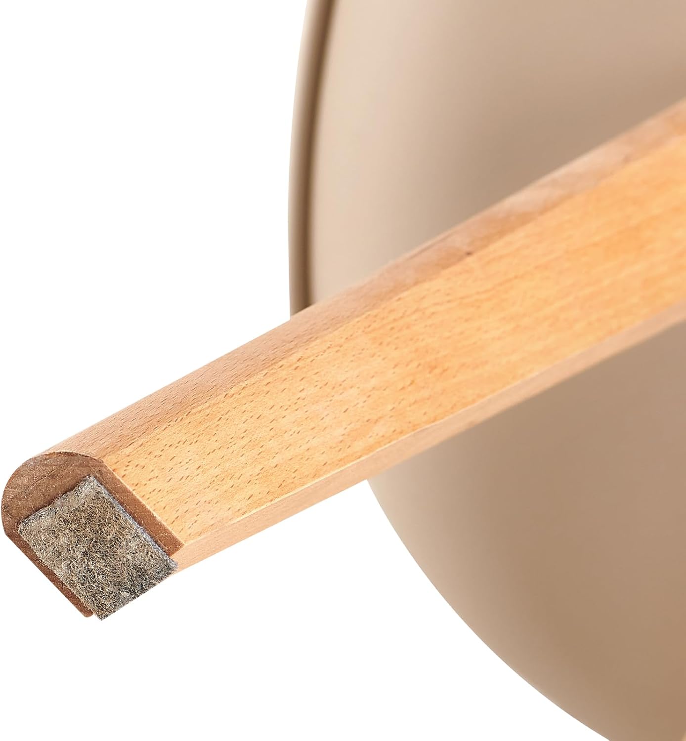 EGGREE - lot de 2 chaises scandinaves - pieds hêtre, rembourrées, kaki clair