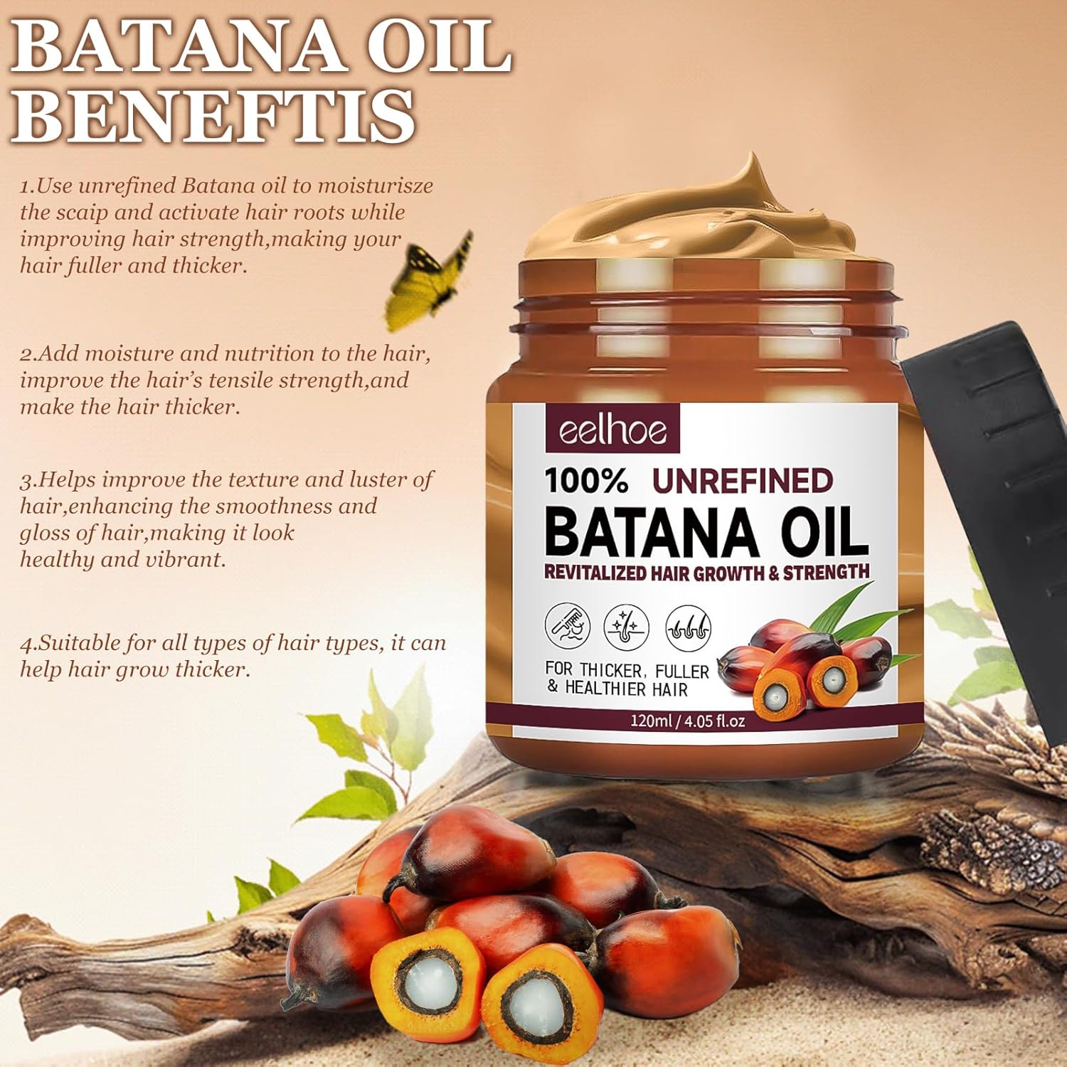 Shampoing et après-shampoing - soin croissance cheveux - huile Batana - réparation intense