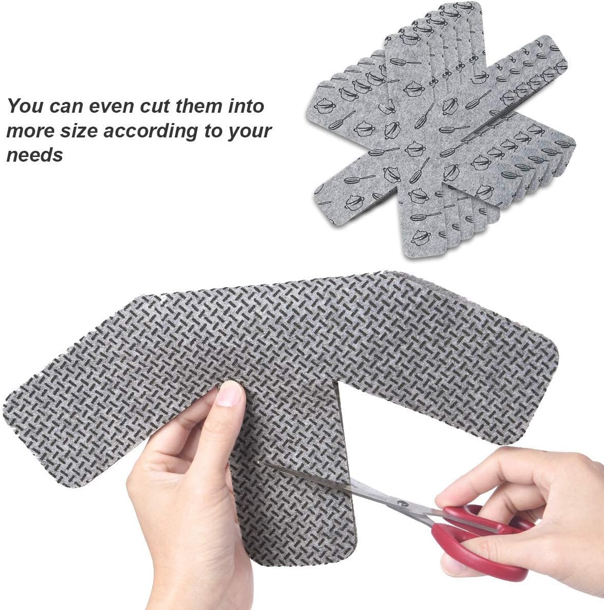 Flintronic - Protection casseroles série premium - 38cm - 8 pièces, protège-poêle anti-rayures