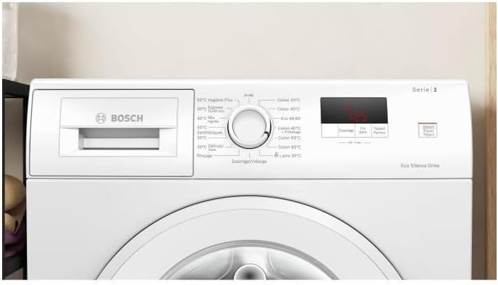 Bosch - Série 2 lave-linge 7kg, 1400trs/min, blanc, EcoSilence - WGE02406FR