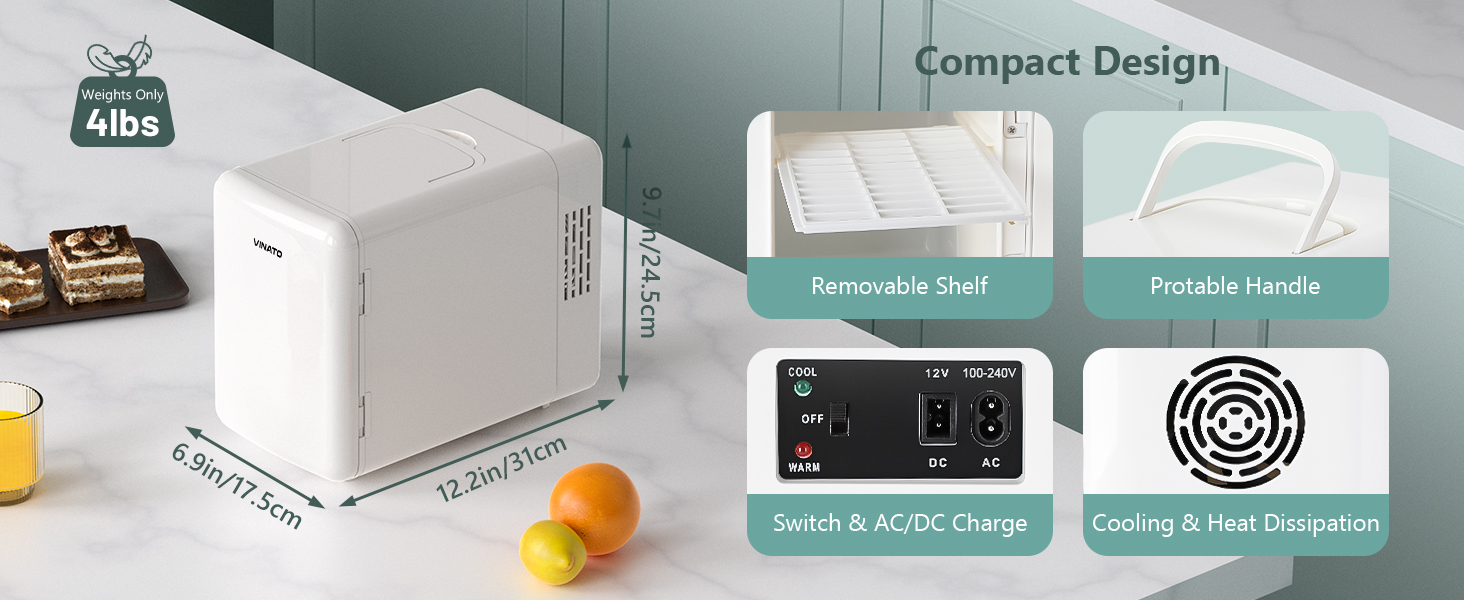 6L Mini Frigo de Chambre