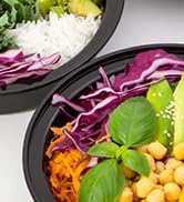 [Lot de 30] 1 compartiment sans BPA réutilisables pour la préparation des repas – Plateaux de stockage des aliments en plastique avec ...