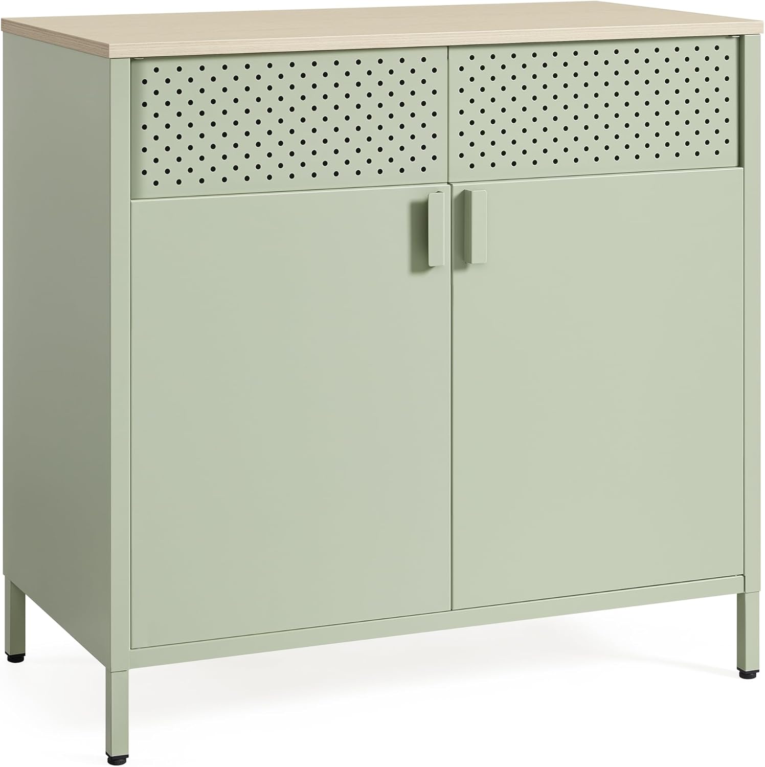 SONGMICS - meuble buffet métal, 40x80x76cm, double porte, LSC102C01