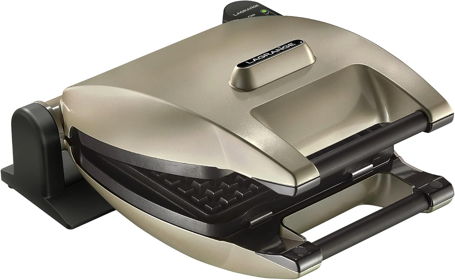 LAGRANGE - Gaufrier Premium - 1200W, plaques amovibles, cuisson personnalisée, réversible, 019422