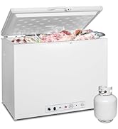 Smad Congélateur à Gaz, 200L, Congélateur Camping, Gaz/220V, Silencieux pour Maison Garage Salon ...