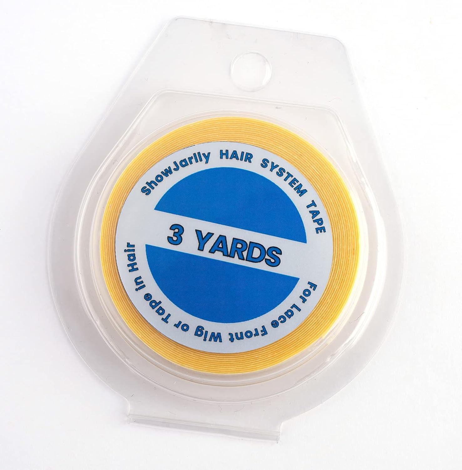 ShowJarlly - rouleau adhésif double face - 0.8cm x 3 yards - fixation perruque avant jaune