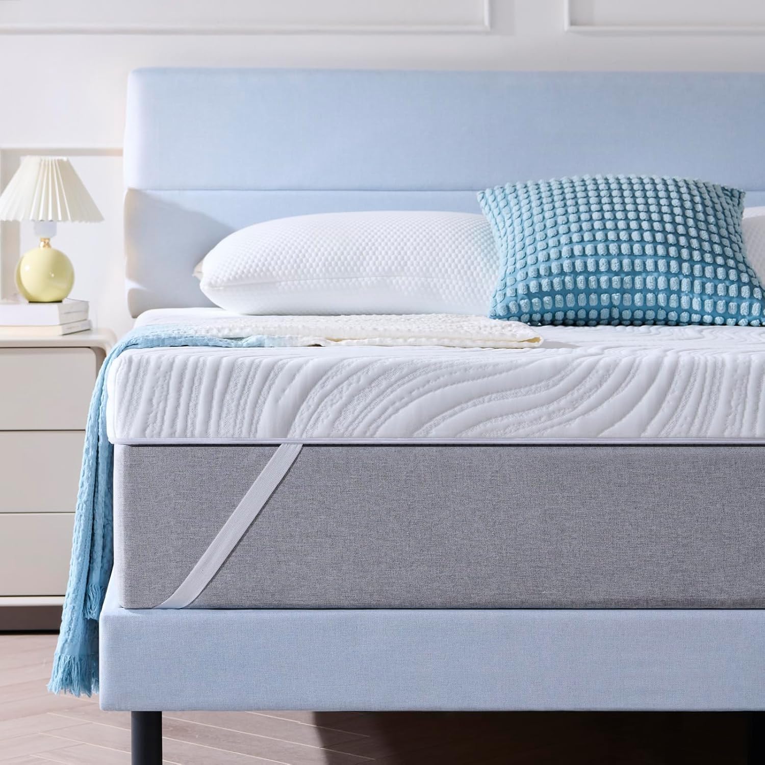 Surmatelas - mémoire de forme, 160x200x7,5cm, housse lavable, antidérapant