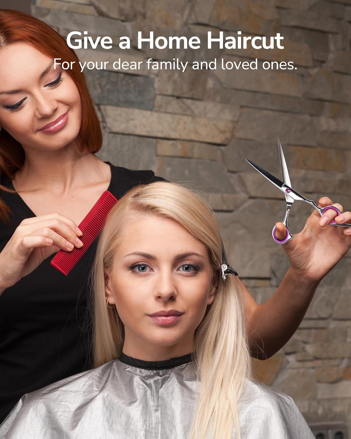 ULG - ciseaux professionnels 16,5 cm - inox japonais, affûtés, rose