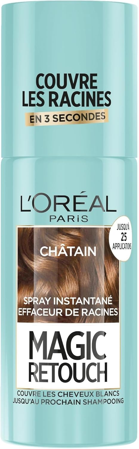 L'Oréal Paris - Magic Retouch spray racines châtain 75ml - couvre cheveux blancs