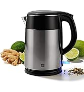 ZWILLING Bouilloire 1,2 l 1550-1850 W en acier inoxydable et plastique Argenté/noir