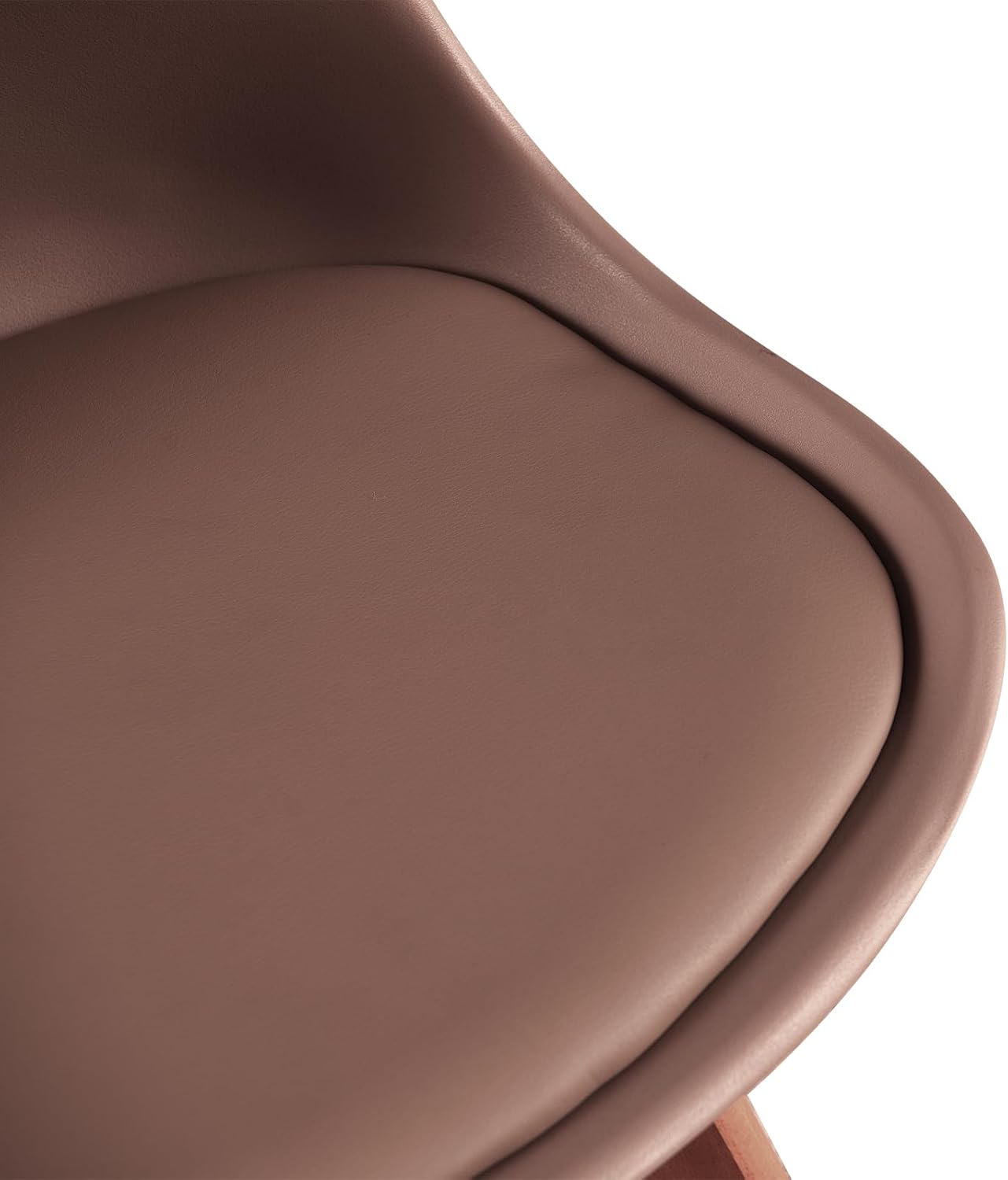 EGGREE - lot de 4 chaises scandinaves - assise rembourrée, pieds bois, 81x48x42 cm - style rétro, testées SGS