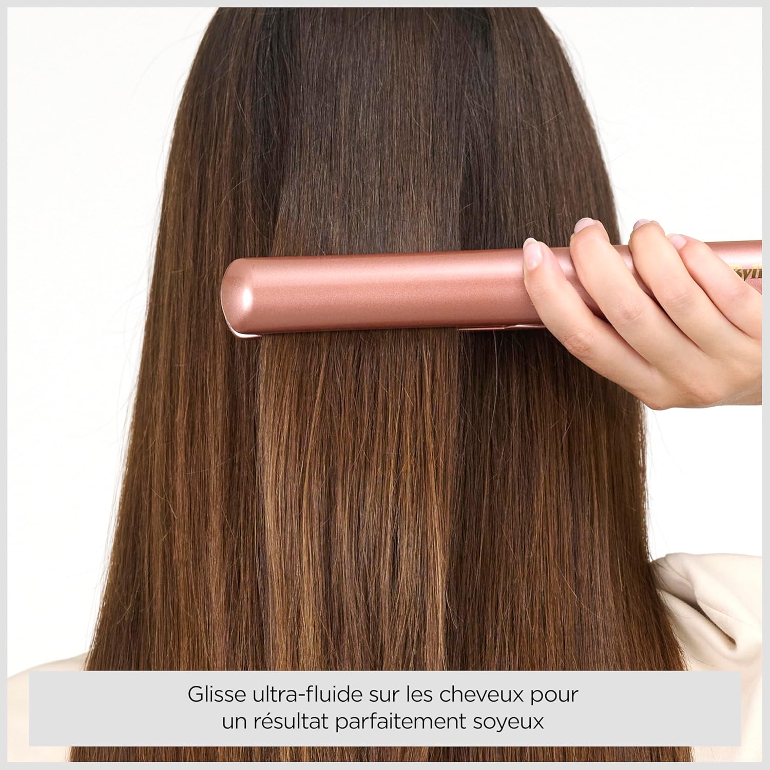 BaByliss - Lisseur Rose Gold - plaques céramique, 235°C, multi-voltage, chauffe rapide, 2598PE