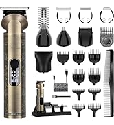 Hatteker Tondeuse Barbe Homme Tondeuse Cheveux Professionnelle Avec Lame en T de Coupe de Cheveux...