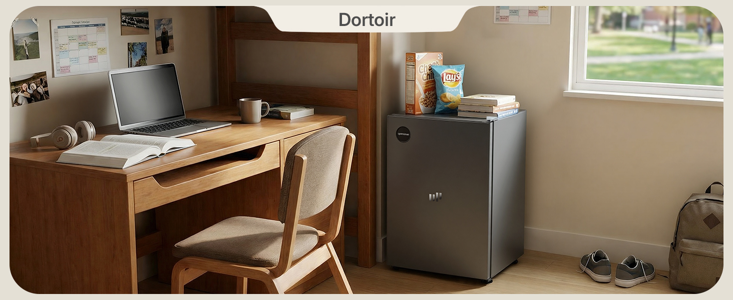 Configuration de bureau à domicile moderne avec bureau, écrans d'ordinateur, chaise ergonomique et meubles de rangement placés près d'une fenêtre avec éclairage naturel.