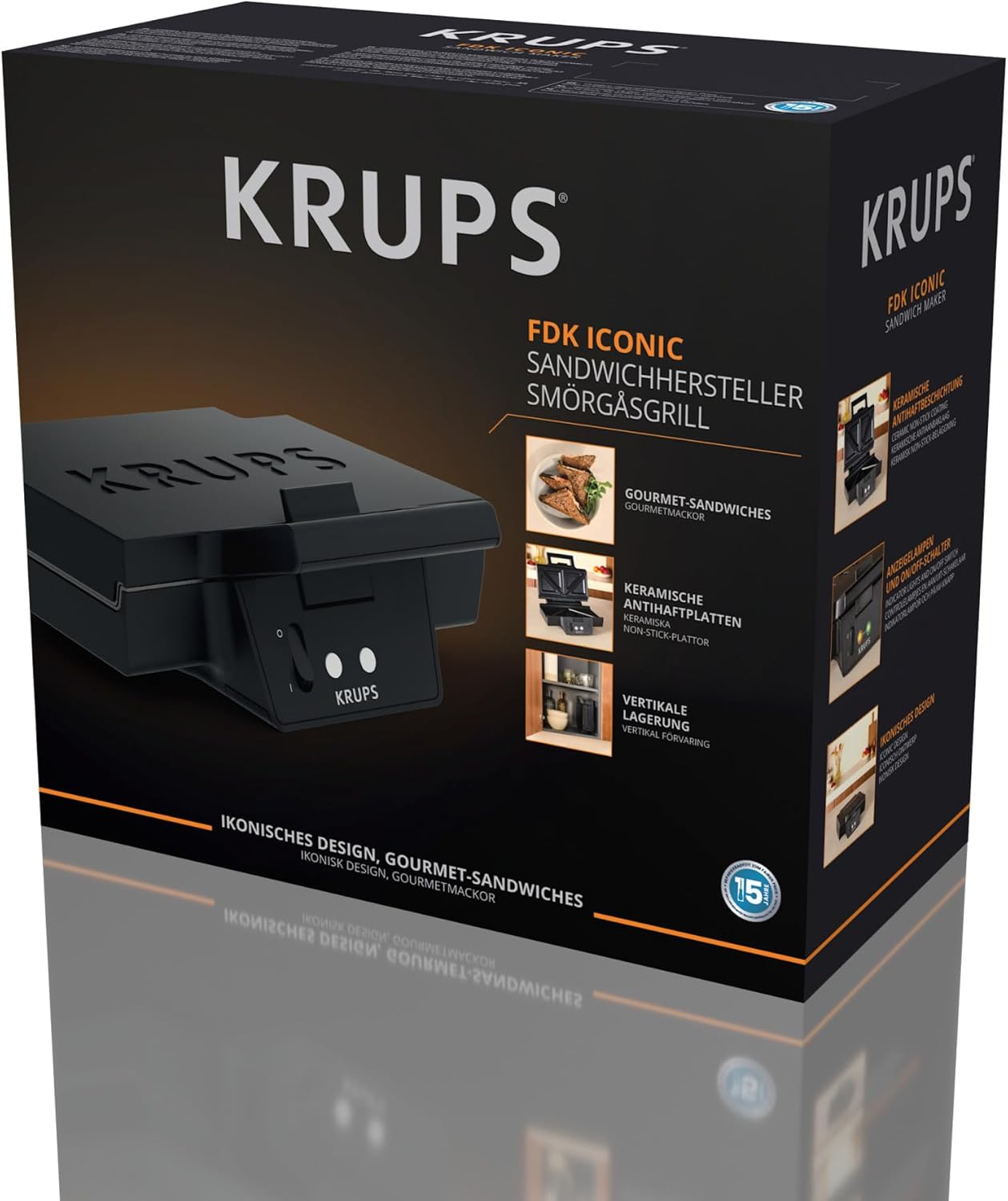 Krups - FDK série Iconic - compact - plaques céramique, rangement facile, FDK461