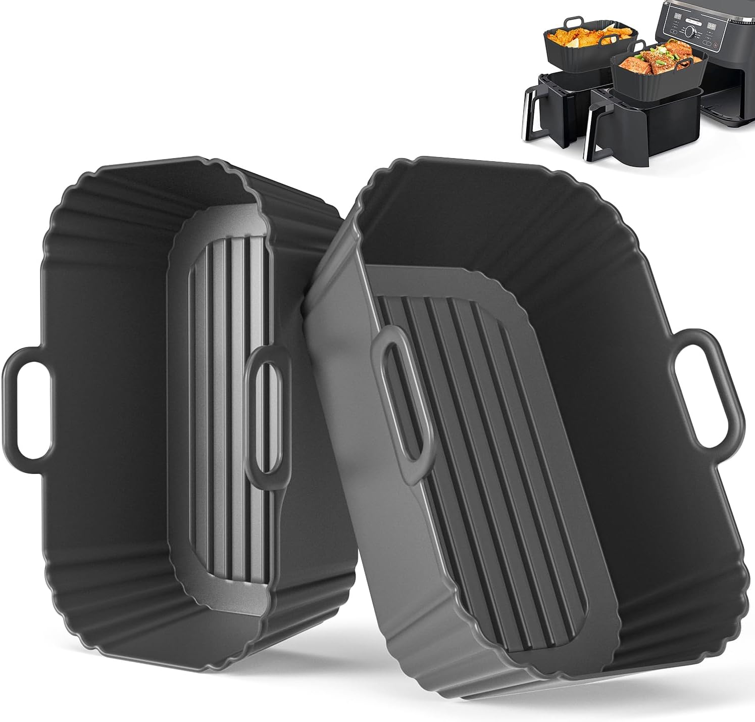 Moule silicone air fryer - compatible 7,6L à 9,5L - réutilisable - accessoires pour friteuse - AF300EU AF400EU AF200EU