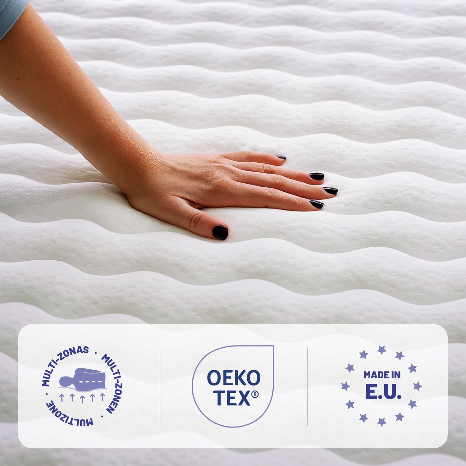 NATURALEX - Perfect Sleep - 90x190 cm - mémoire de forme, latex, 7 zones, réversible