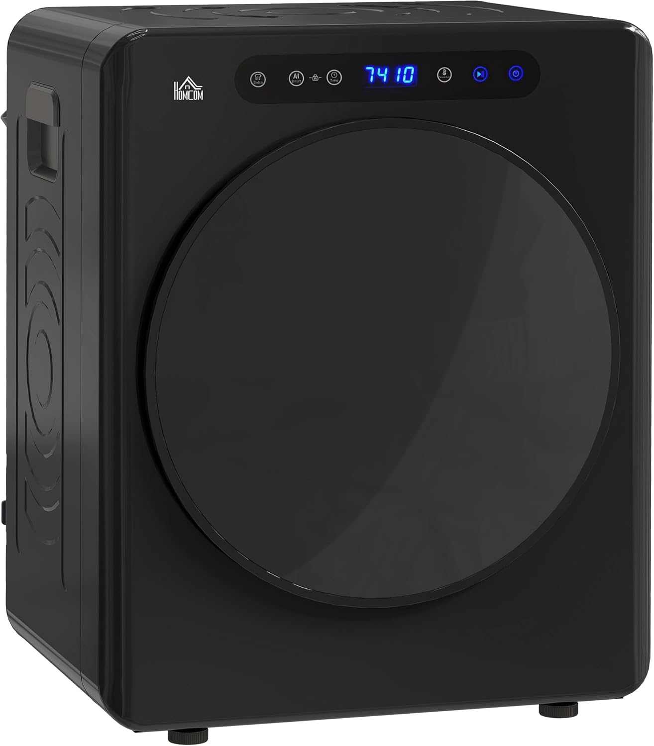 HOMCOM - sèche-linge 3kg compact, 1000W, minuterie, 6 modes, noir